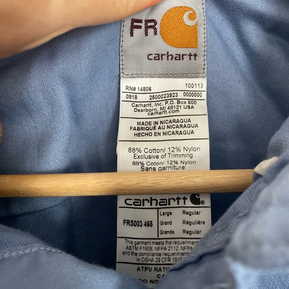 Carhartt Flame Resistant Buttondown Shirt - Picture 8 of 8